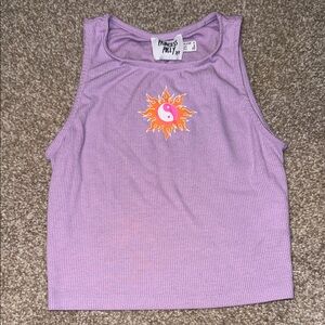 Princess Polly Lilac Tank Top with Sun Design